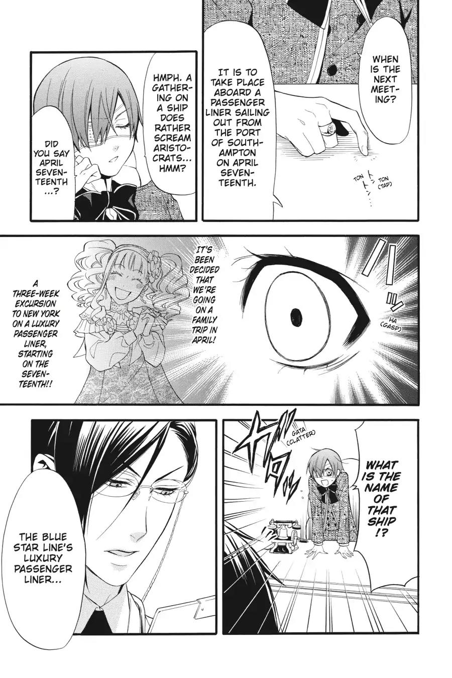 Kuroshitsuji Chapter 51 page 19 - Chapter 51: At night: The Butler, Setting Sail