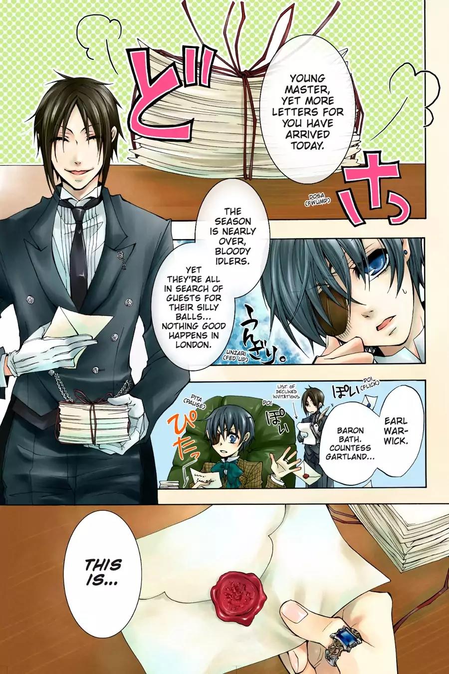 Kuroshitsuji Chapter 6 page 1 - Chapter 6: At noon: The Butler, Activated