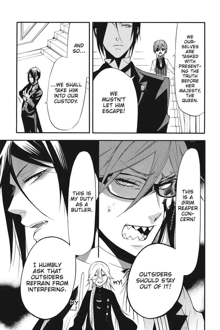 Kuroshitsuji Chapter 60 page 25 - Chapter 60: In the afternoon: The Butler, Shaken