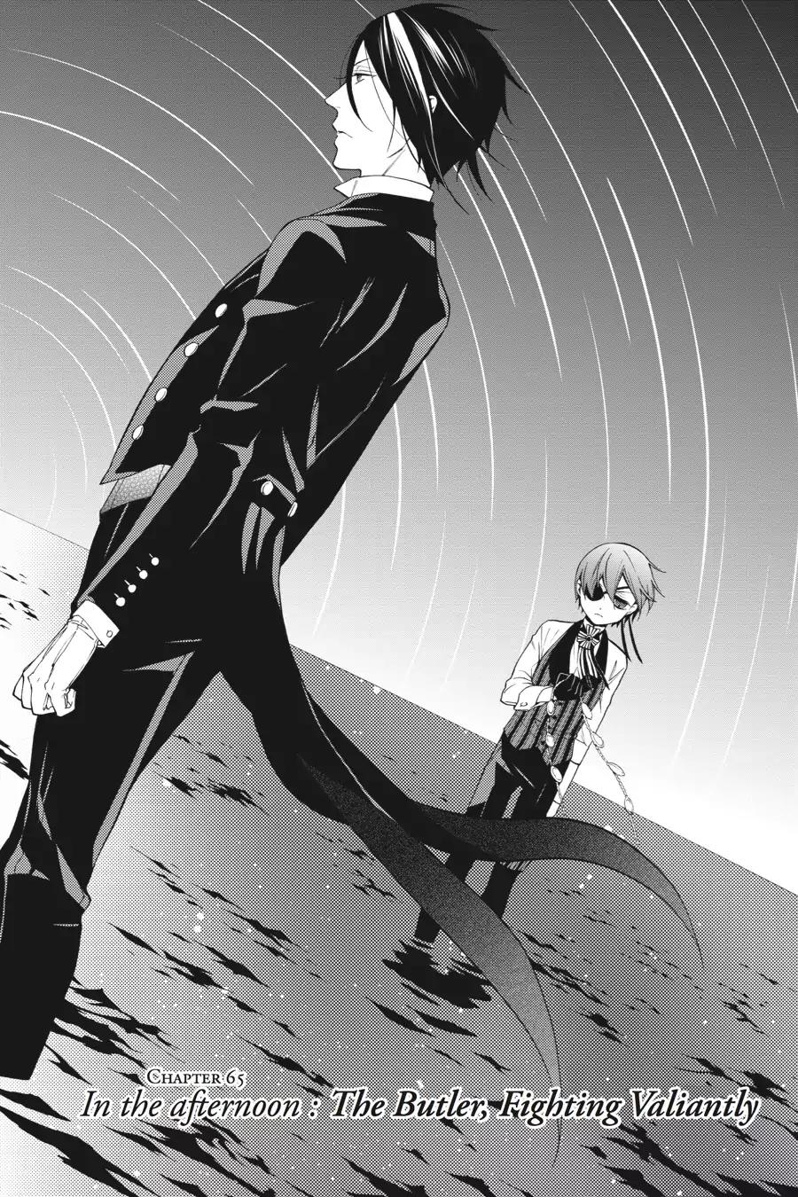 Kuroshitsuji Chapter 65 page 1 - Chapter 65: In the afternoon: The Butler, Fighting Valiantly