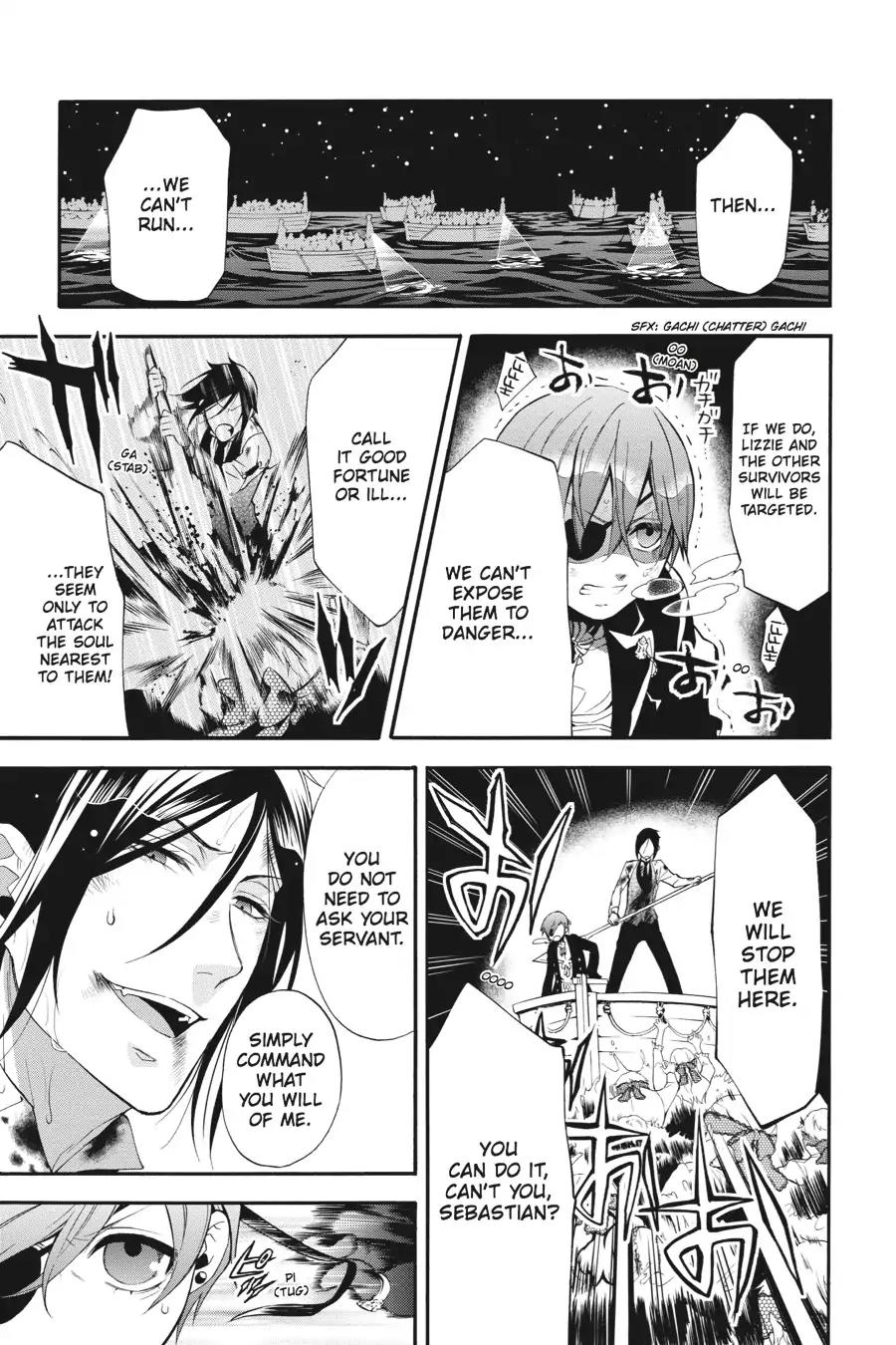 Kuroshitsuji Chapter 65 page 19 - Chapter 65: In the afternoon: The Butler, Fighting Valiantly