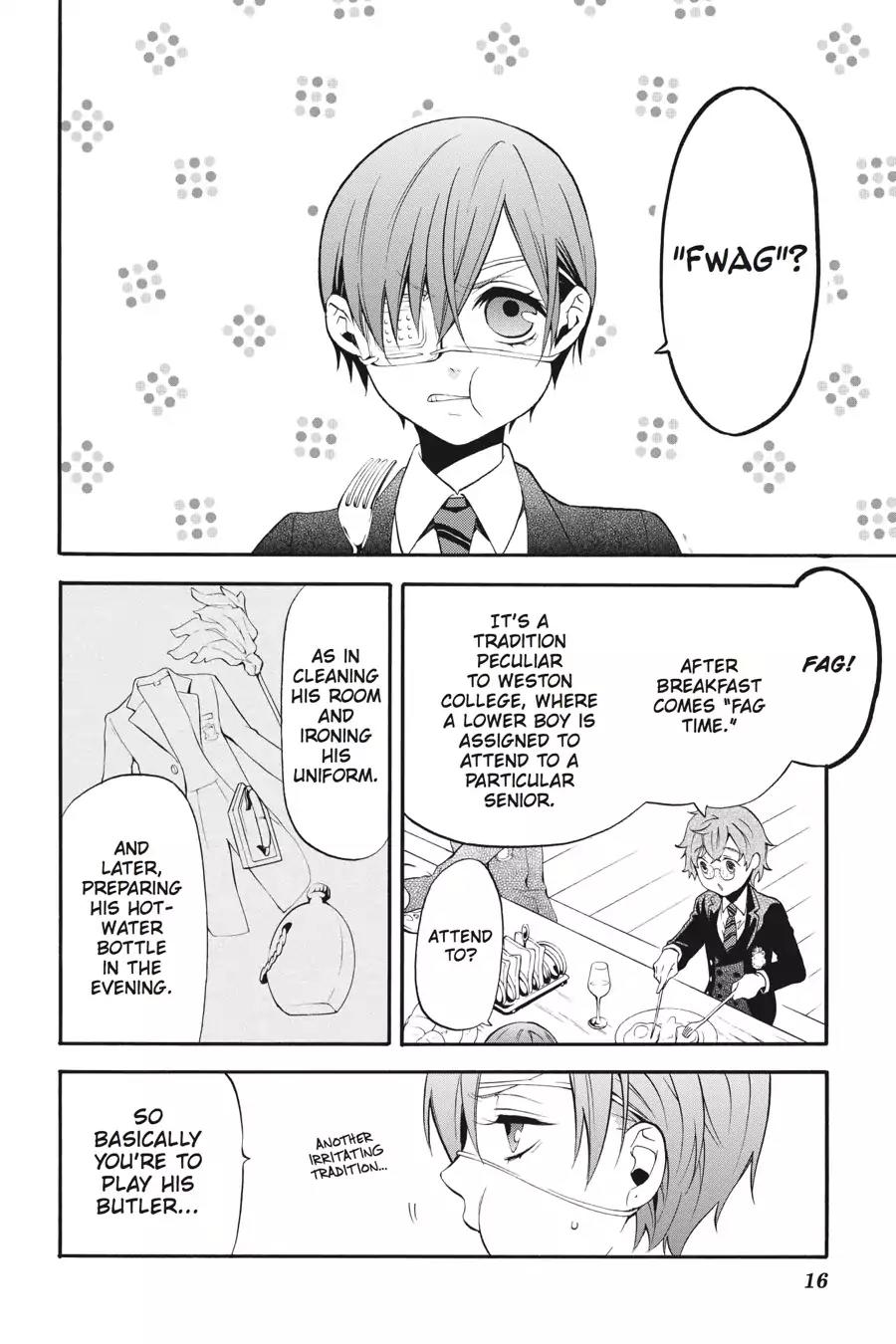 Kuroshitsuji Chapter 68 page 17 - Chapter 68: In the morning: The Butler, Tidying Up