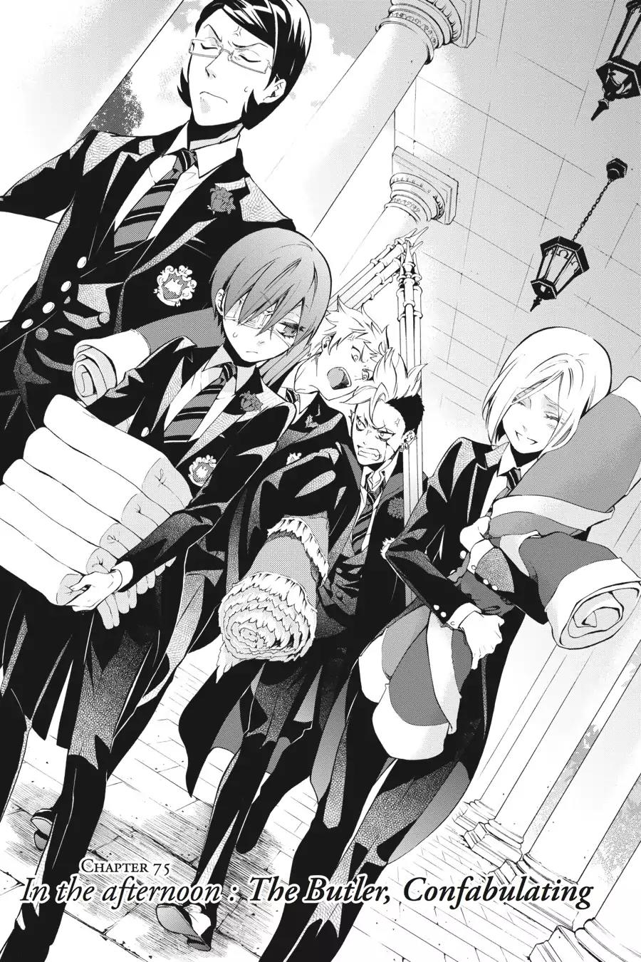 Kuroshitsuji Chapter 75 page 1 - Chapter 75: In the afternoon: The Butler, Confabulating