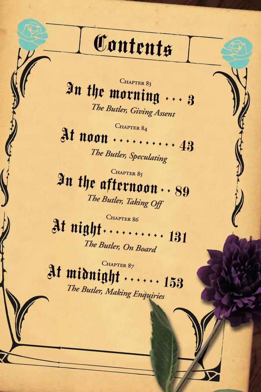 Kuroshitsuji Chapter 83 page 3 - Chapter 83: In the morning: The Butler, Giving Assent