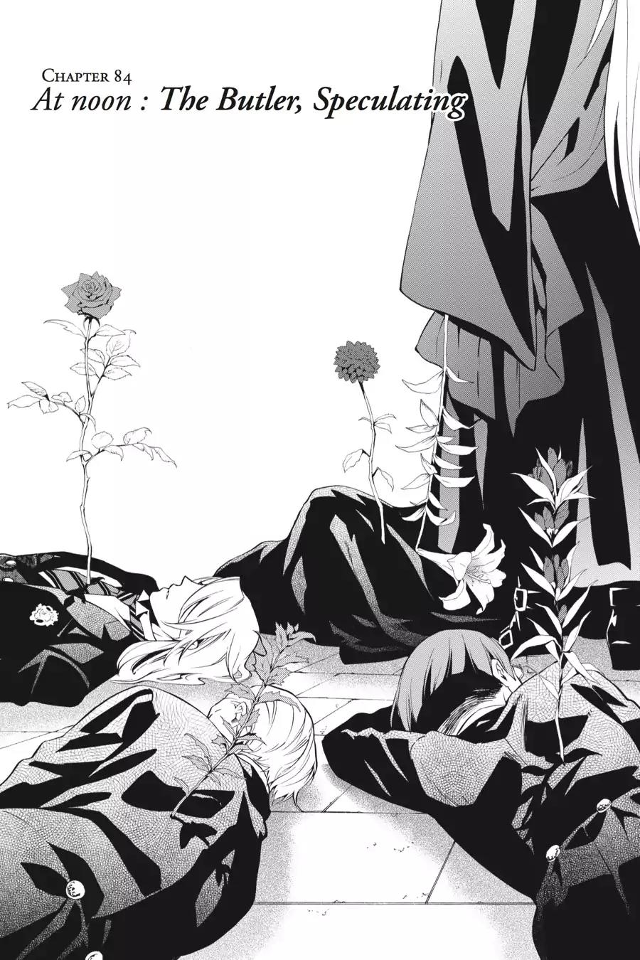 Kuroshitsuji Chapter 84 page 1 - Chapter 84: At noon: The Butler, Speculating