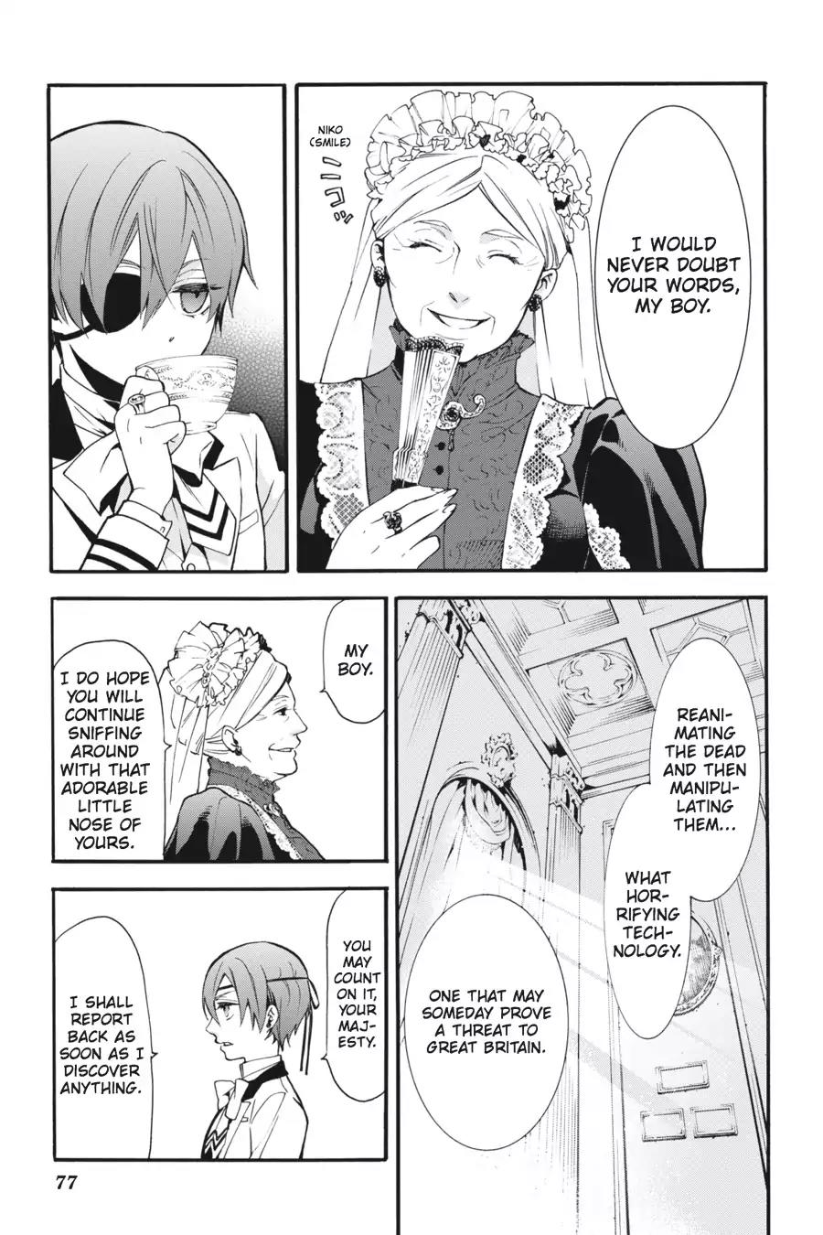 Kuroshitsuji Chapter 84 page 35 - Chapter 84: At noon: The Butler, Speculating