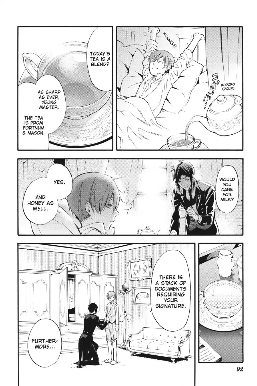 Kuroshitsuji Chapter 85 page 4 - Chapter 85: In the afternoon: The Butler, Taking Off