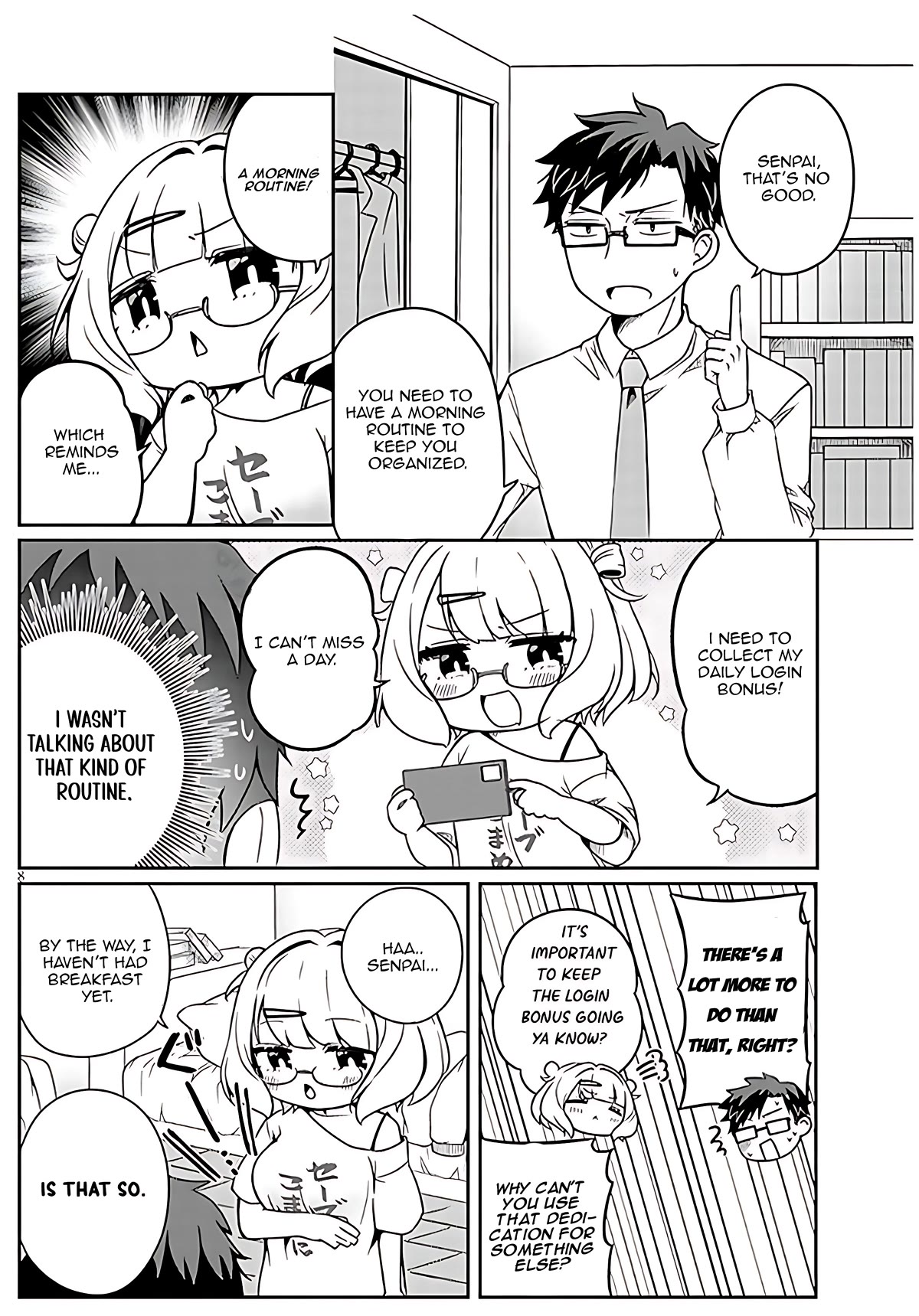 Kurumida-senpai's Lazy Cute Secret Chapter 1 page 8 - Chapter 1