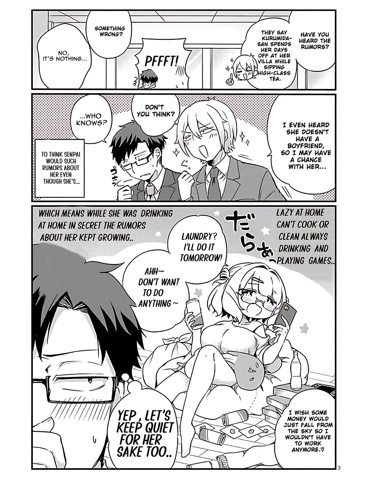 Kurumida-senpai's Lazy Cute Secret Chapter 3 page 3 - Chapter 3