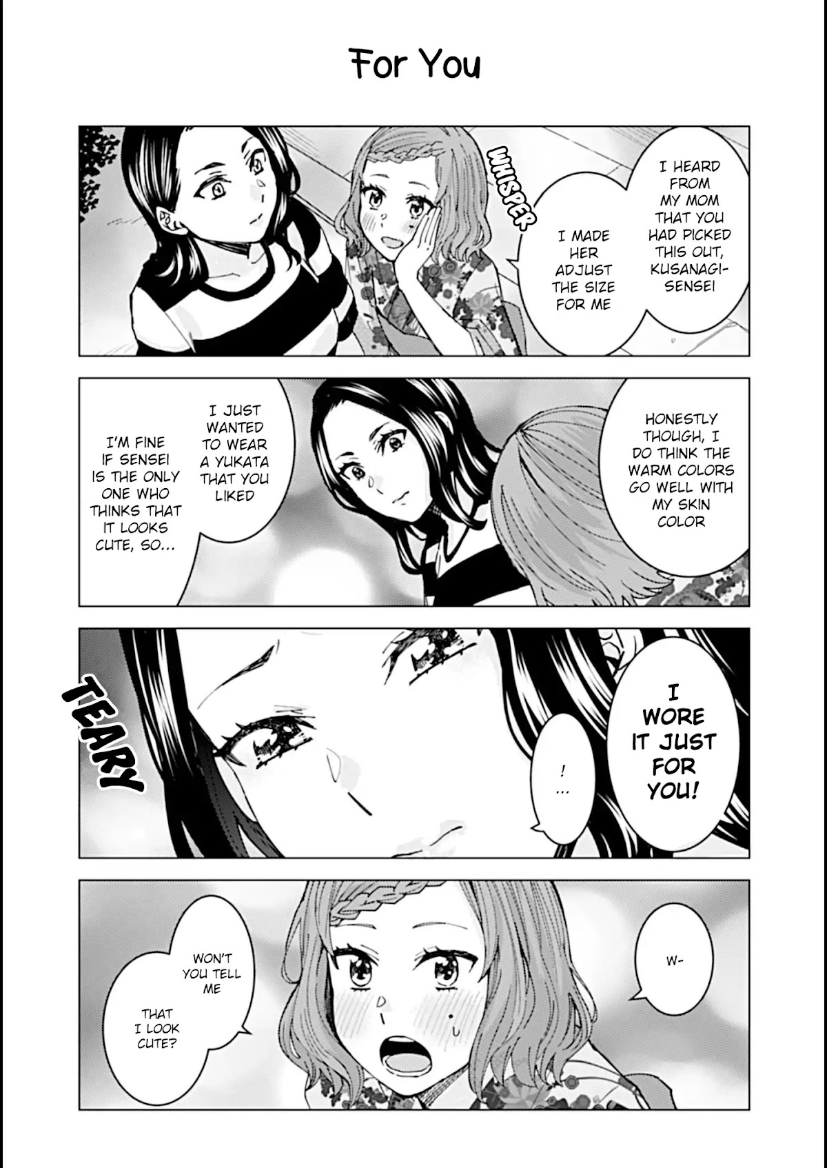 Kusanagi-sensei Is Being Tested Chapter 110 page 1 - Chapter 110: For You