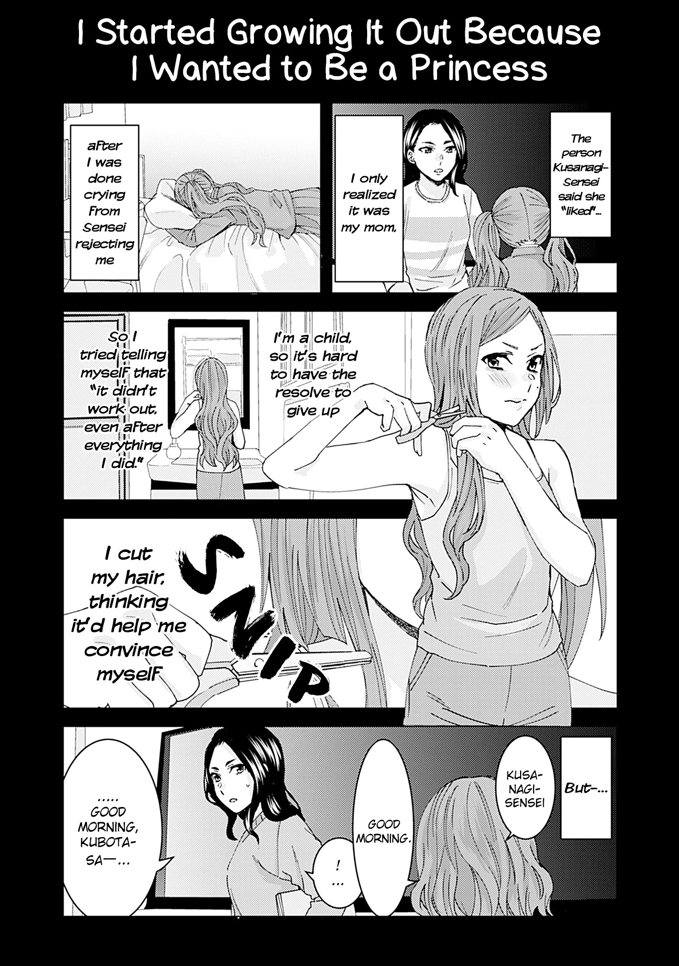 Kusanagi-sensei Is Being Tested Chapter 125 page 1 - Chapter 125: I Started Growing It Out Because I Wanted to Be a Princess