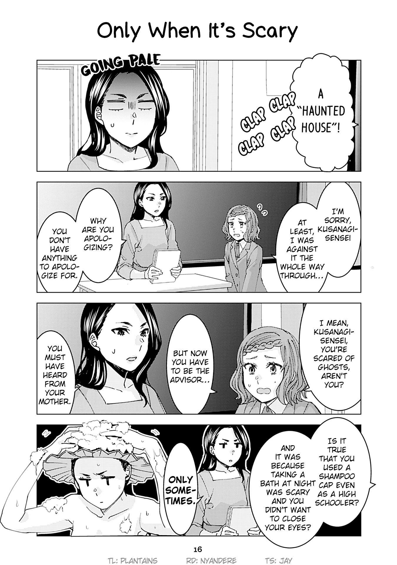 Kusanagi-sensei Is Being Tested Chapter 130 page 1 - Chapter 130: Only When It's Scary