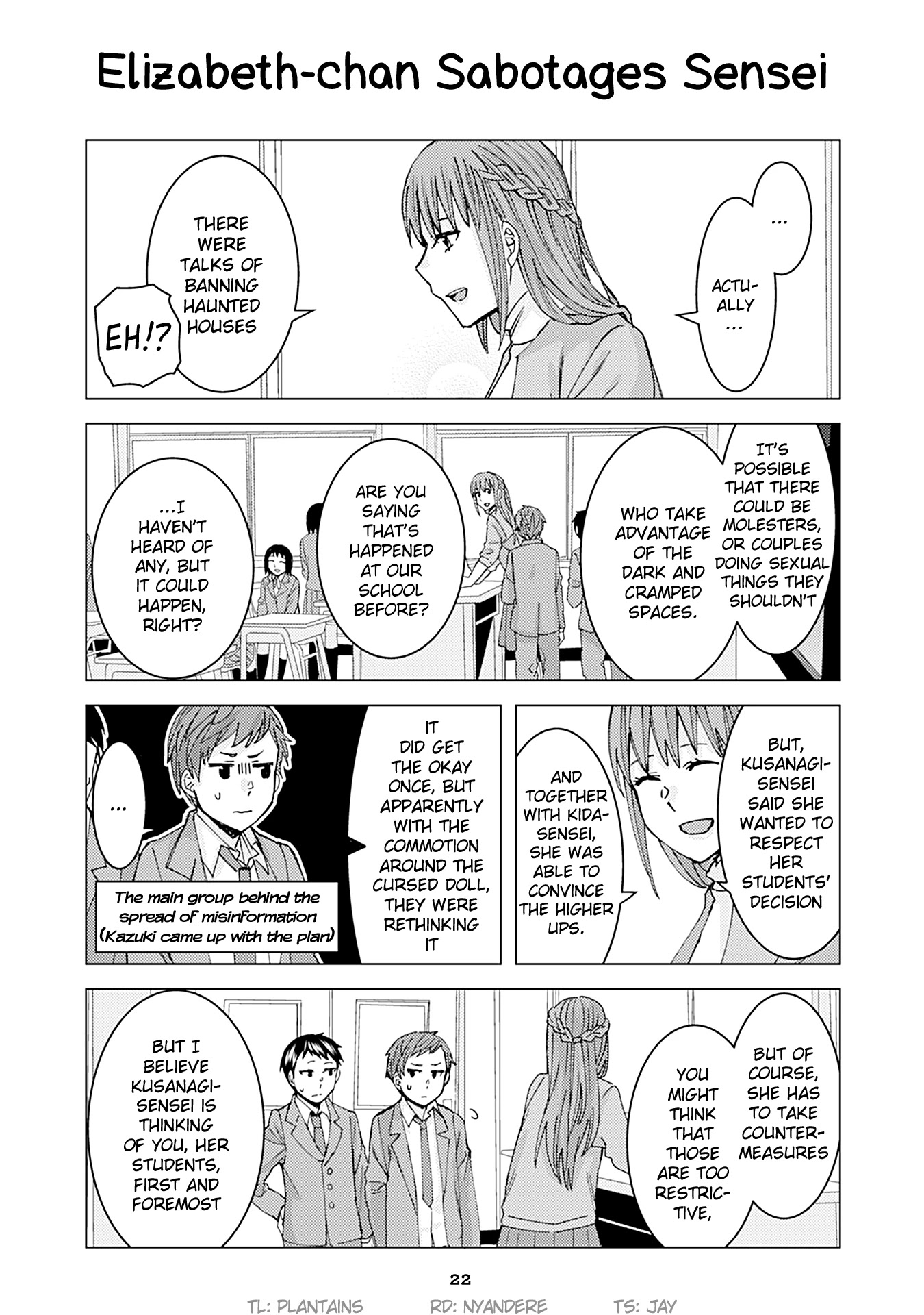 Kusanagi-sensei Is Being Tested Chapter 136 page 1 - Chapter 136: Elizabeth-chan Sabotages Sensei