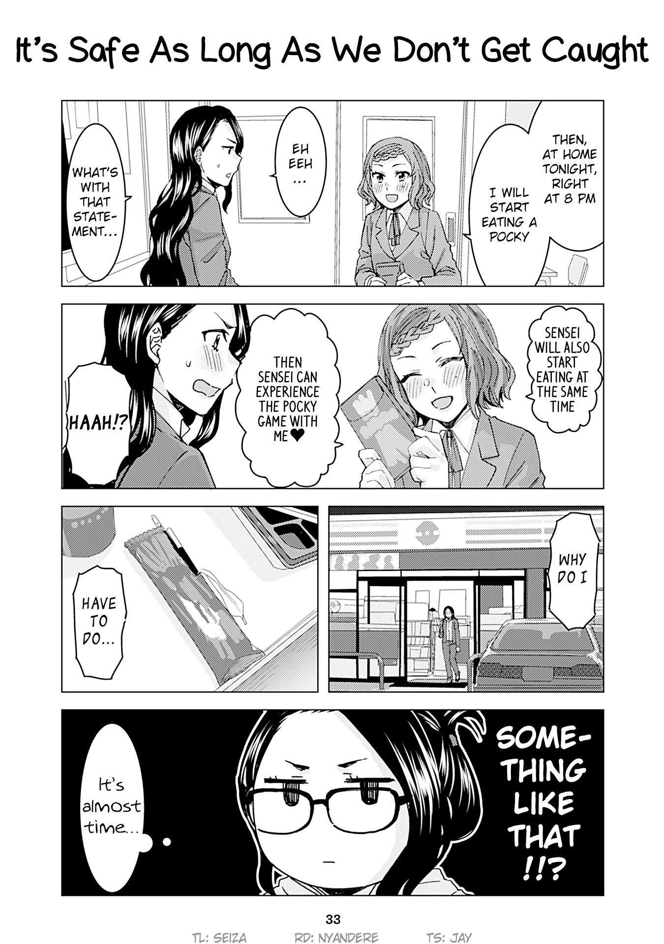 Kusanagi-sensei Is Being Tested Chapter 145 page 1 - Chapter 145: Its Safe As Long As We Don't Get Caught