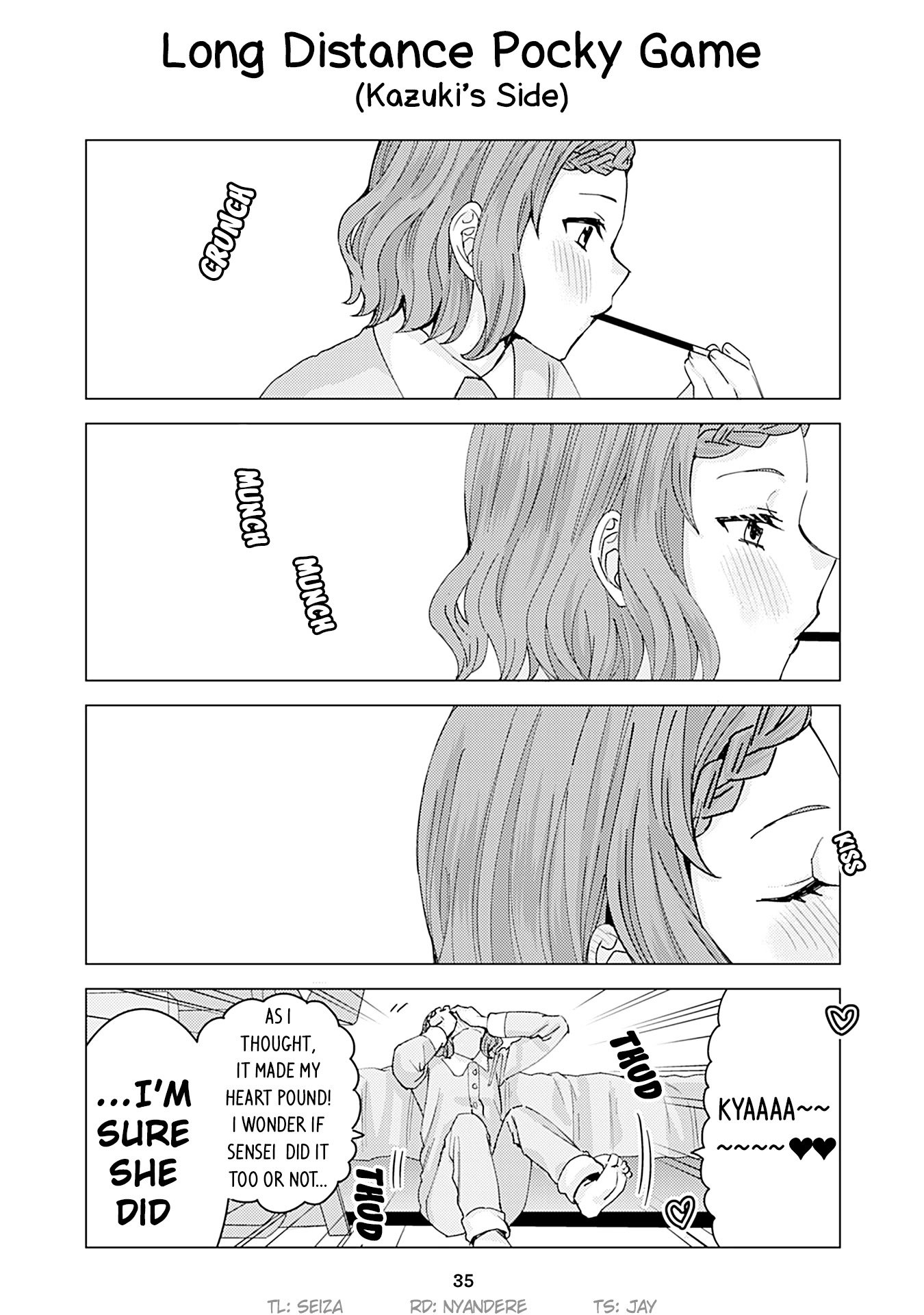 Kusanagi-sensei Is Being Tested Chapter 147 page 1 - Chapter 147: Long Distance Pocky Game (Kazuki's Side)