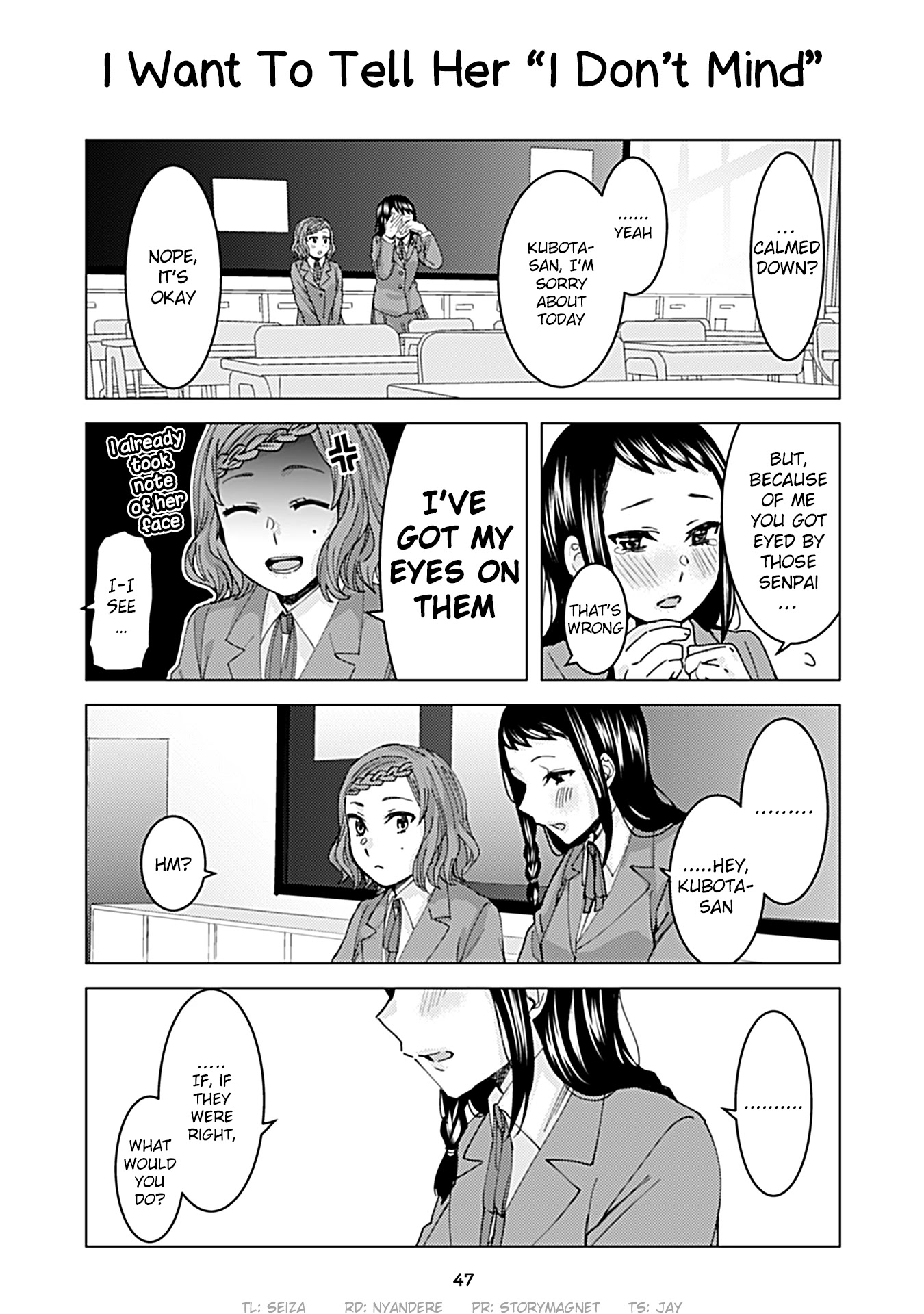Kusanagi-sensei Is Being Tested Chapter 158 page 1 - Chapter 158: I Want To Tell Her "I Don't Mind"