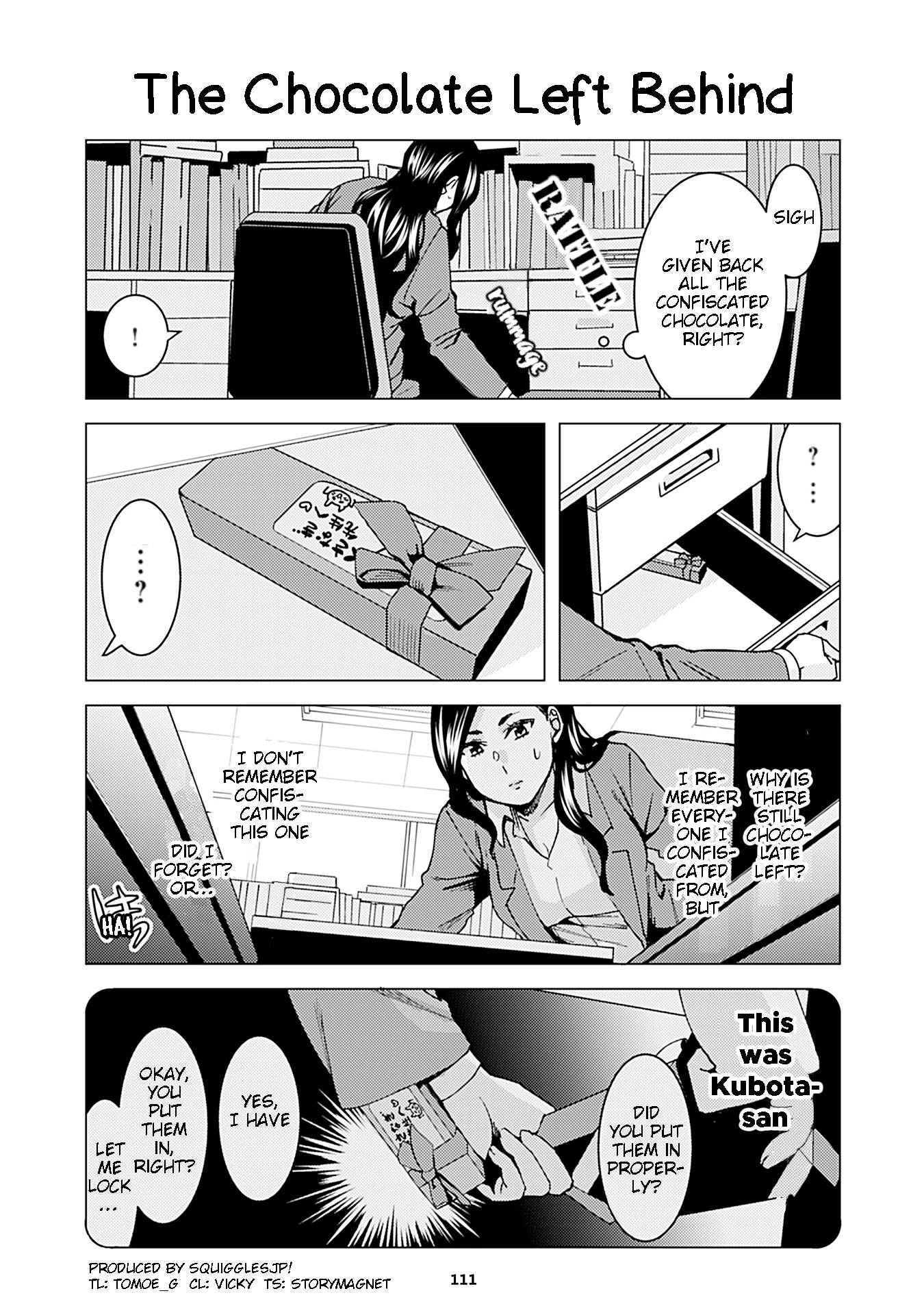 Kusanagi-sensei Is Being Tested Chapter 217 page 1 - Chapter 217: The Chocolate Left Behind