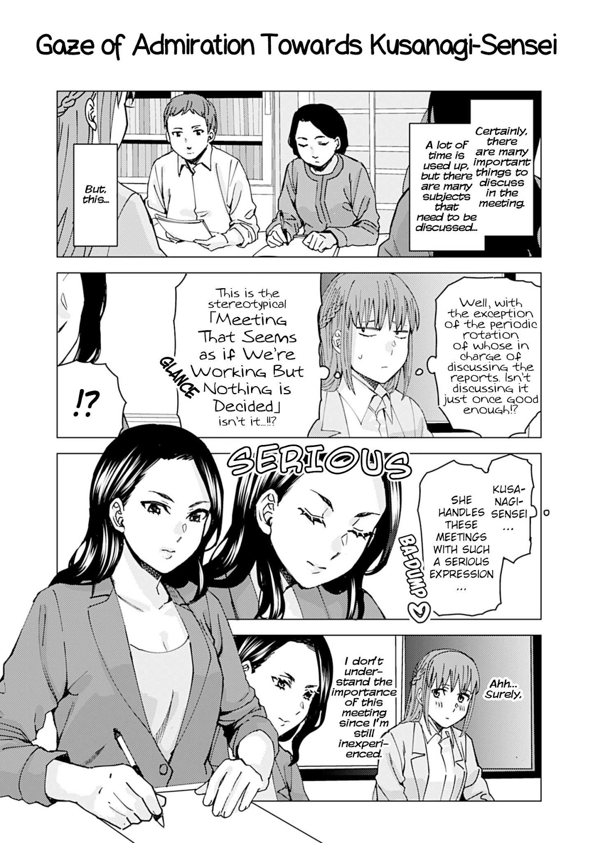 Kusanagi-sensei Is Being Tested Chapter 82 page 1 - Chapter 82: Gaze of Admiration Towards Kusanagi-Sensei