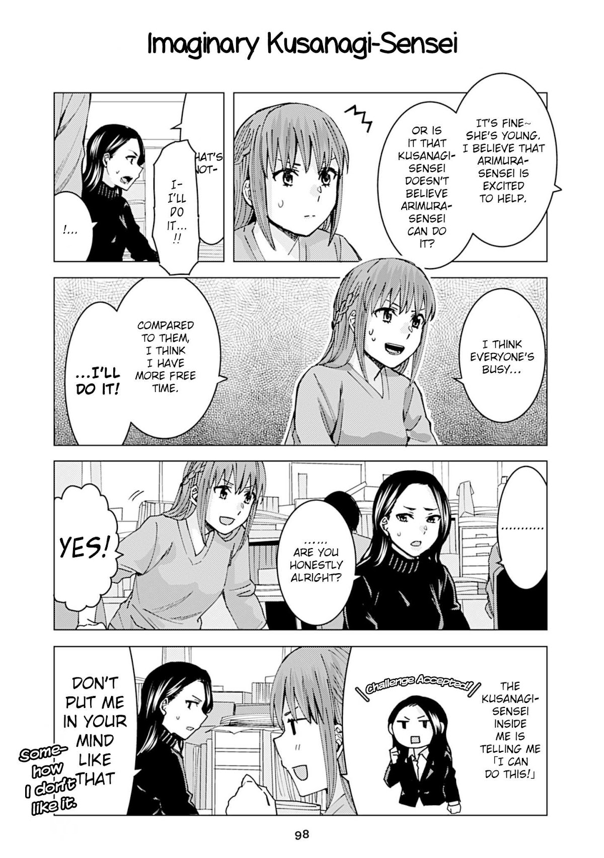 Kusanagi-sensei Is Being Tested Chapter 85 page 1 - Chapter 85: Imaginary Kusanagi-Sensei