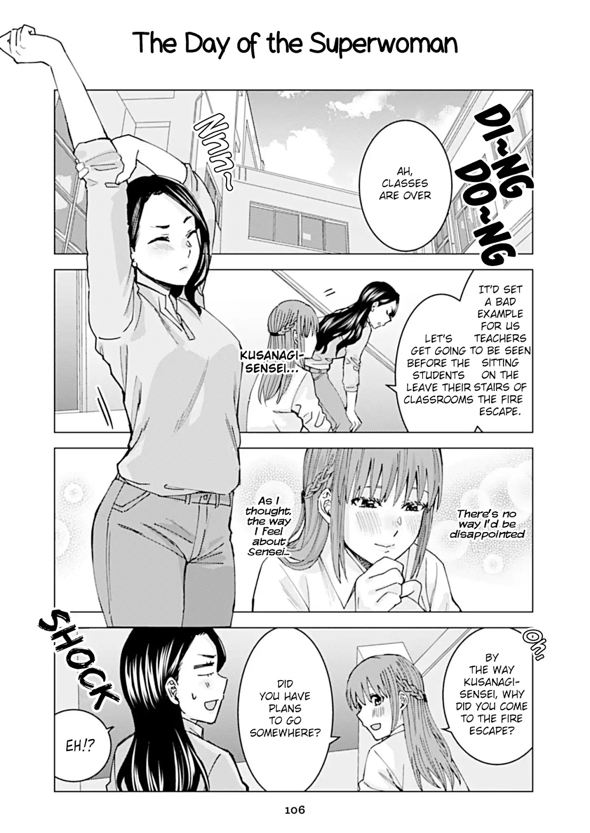 Kusanagi-sensei Is Being Tested Chapter 93 page 1 - Chapter 93: The Day of the Superwoman