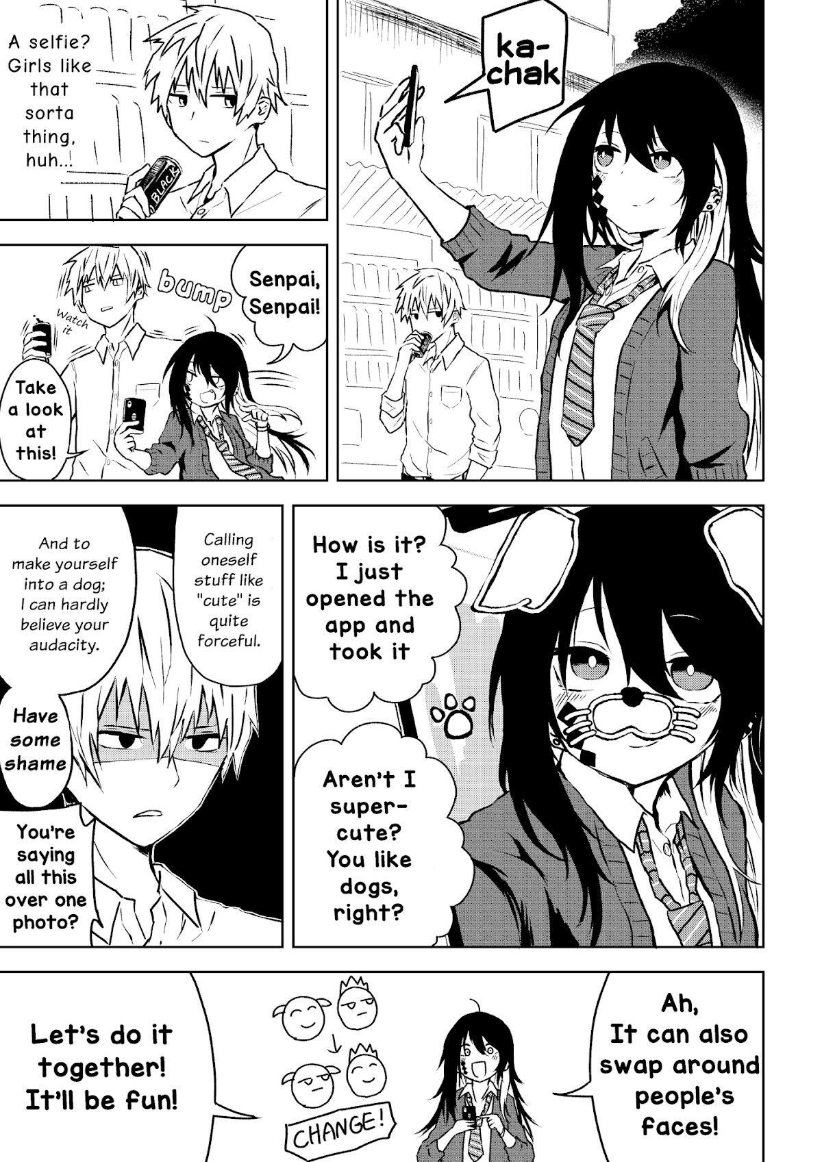 Kusozako Choroin Nishiga Hachi Chapter 6 page 1 - Chapter 6: After this, she looks at her smartphone many more times