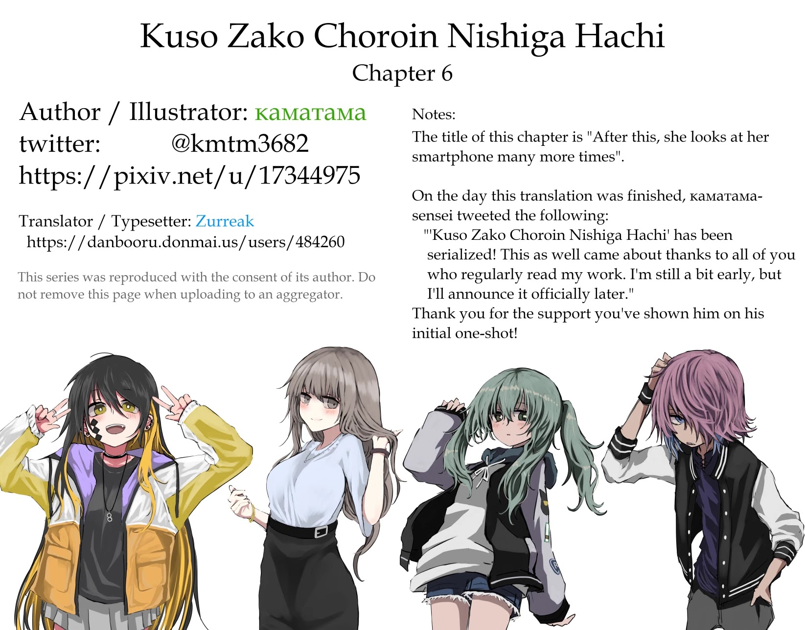 Kusozako Choroin Nishiga Hachi Chapter 6 page 5 - Chapter 6: After this, she looks at her smartphone many more times