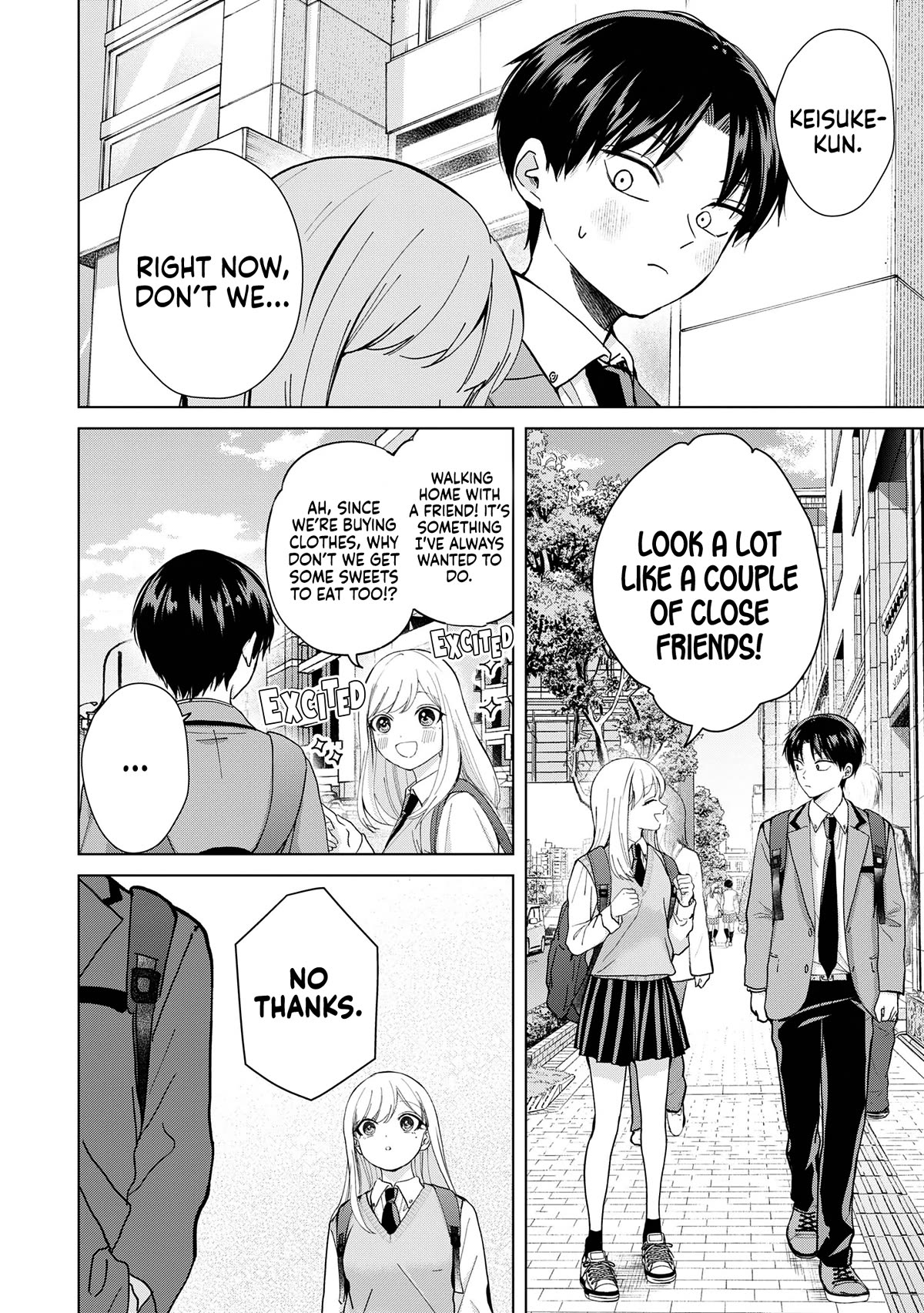 Kusunoki-san Failed to Debut in High School Chapter 10 page 4 - Chapter 10: Like this, aren't we gonna be seen as a couple?