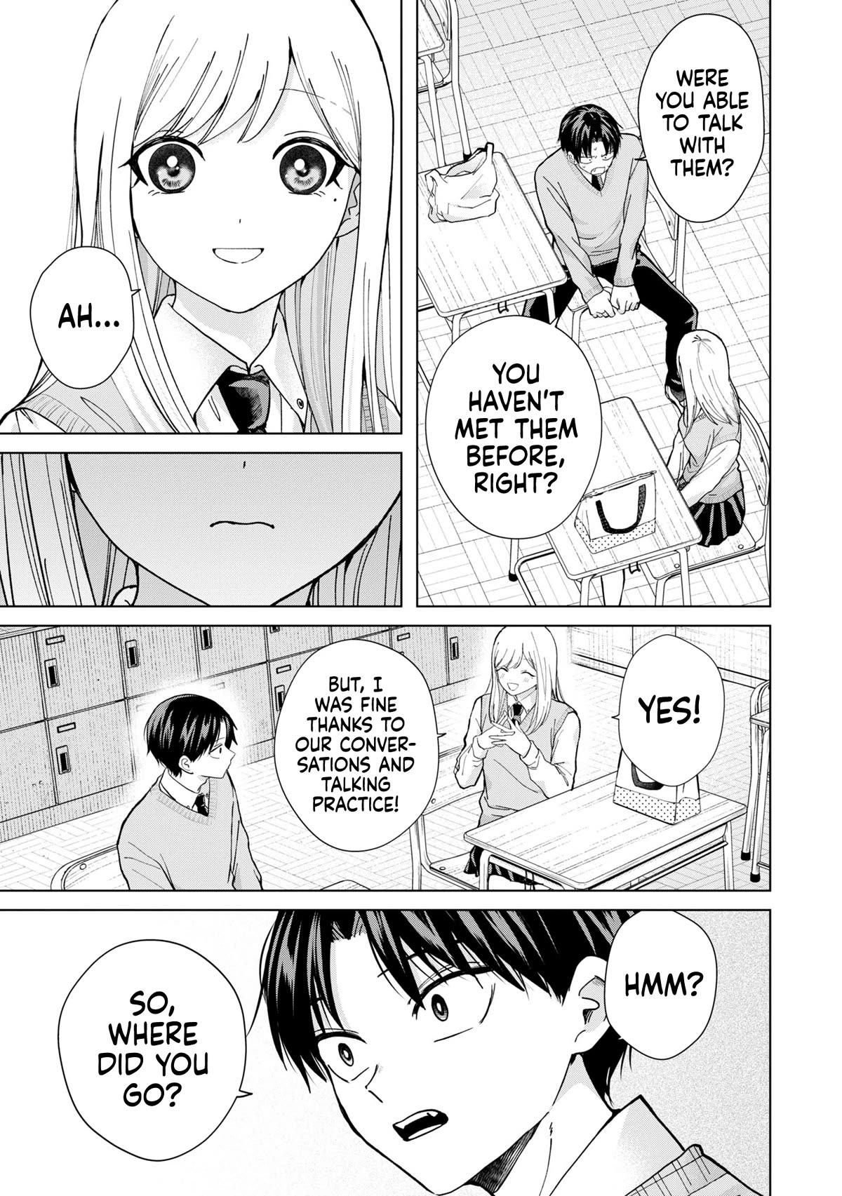 Kusunoki-san Failed to Debut in High School Chapter 12 page 5 - Chapter 12: With a communication disorder, friends of friends may as well be enemies