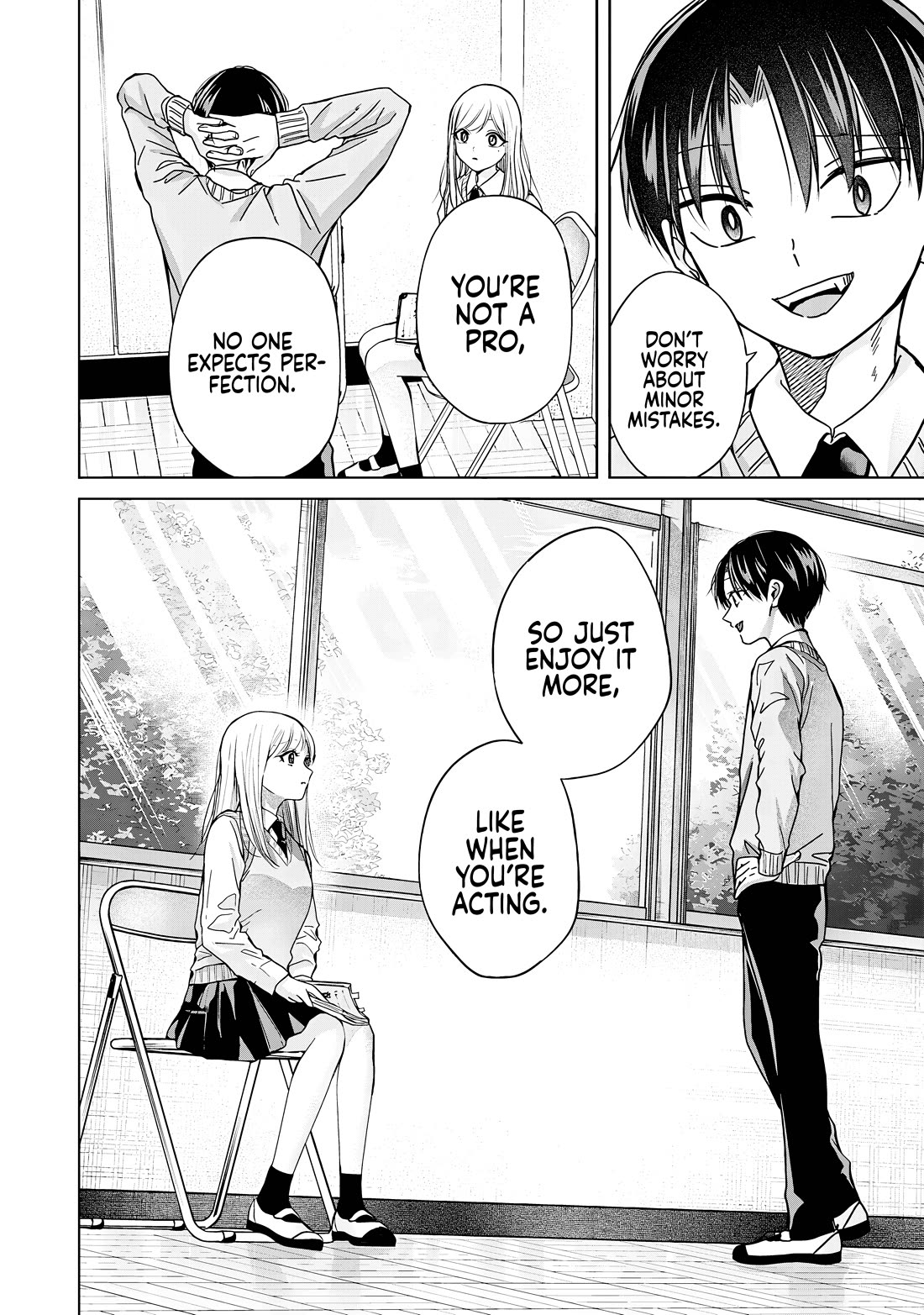 Kusunoki-san Failed to Debut in High School Chapter 35.1 page 10 - Chapter 35.1: Even if Hebikawa is sick, why does it concern me? (Part one)