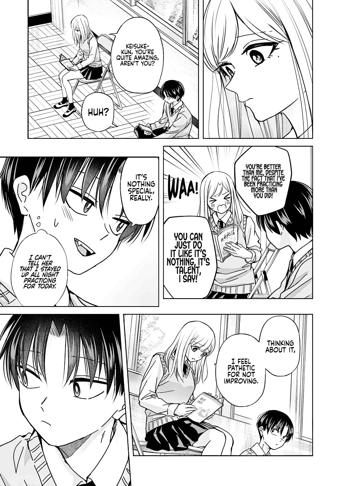 Kusunoki-san Failed to Debut in High School Chapter 35.1 page 7 - Chapter 35.1: Even if Hebikawa is sick, why does it concern me? (Part one)