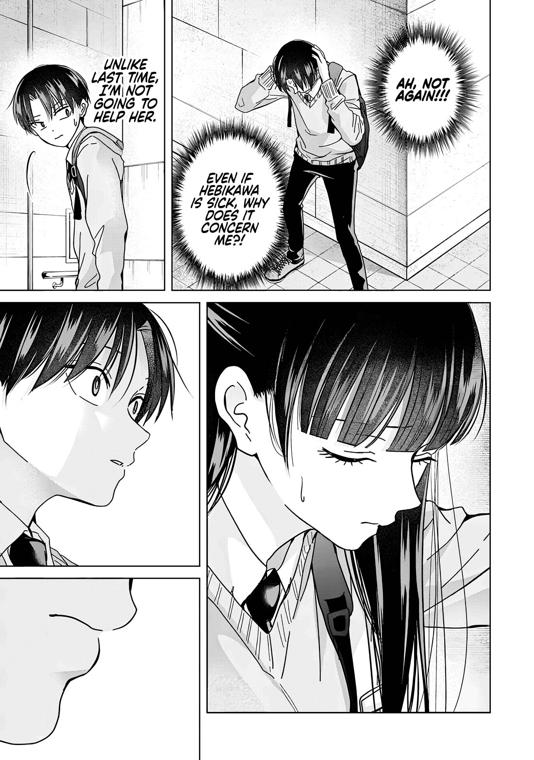 Kusunoki-san Failed to Debut in High School Chapter 35.2 page 9 - Chapter 35.2: Even if Hebikawa is sick, why does it concern me? (Part two)