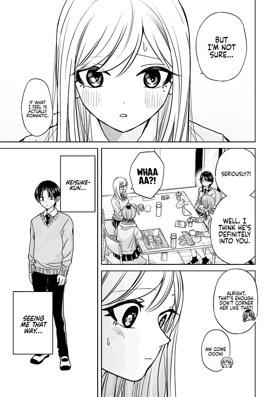 Kusunoki-san Failed to Debut in High School Chapter 43 page 15 - Chapter 43: Keisuke-kun... seeing me that way... I’m just overthinking it... Right?