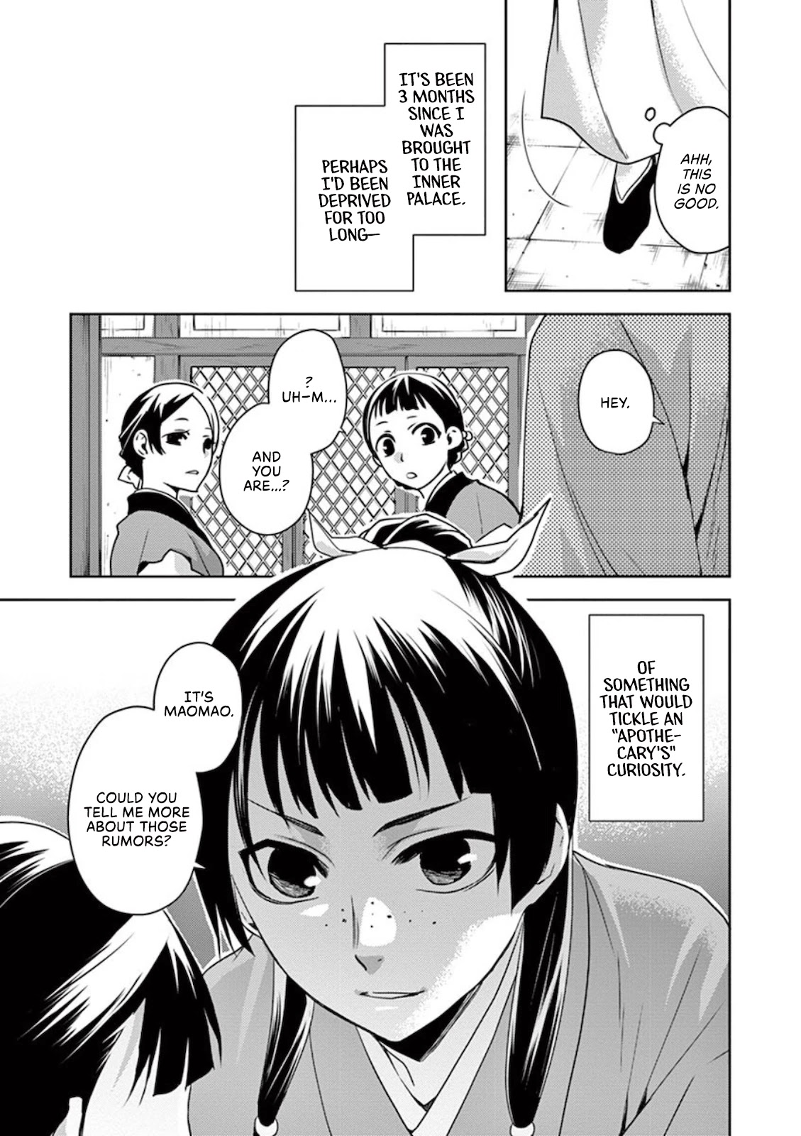 Kusuriya no Hitorigoto - Maomao no Koukyuu Nazotoki Techou Chapter 1 page 9 - Chapter 1: Maomao And The Curse