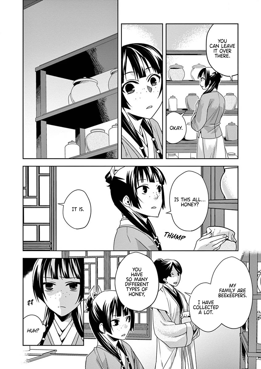 Kusuriya no Hitorigoto - Maomao no Koukyuu Nazotoki Techou Chapter 10 page 34 - Chapter 10: Honey