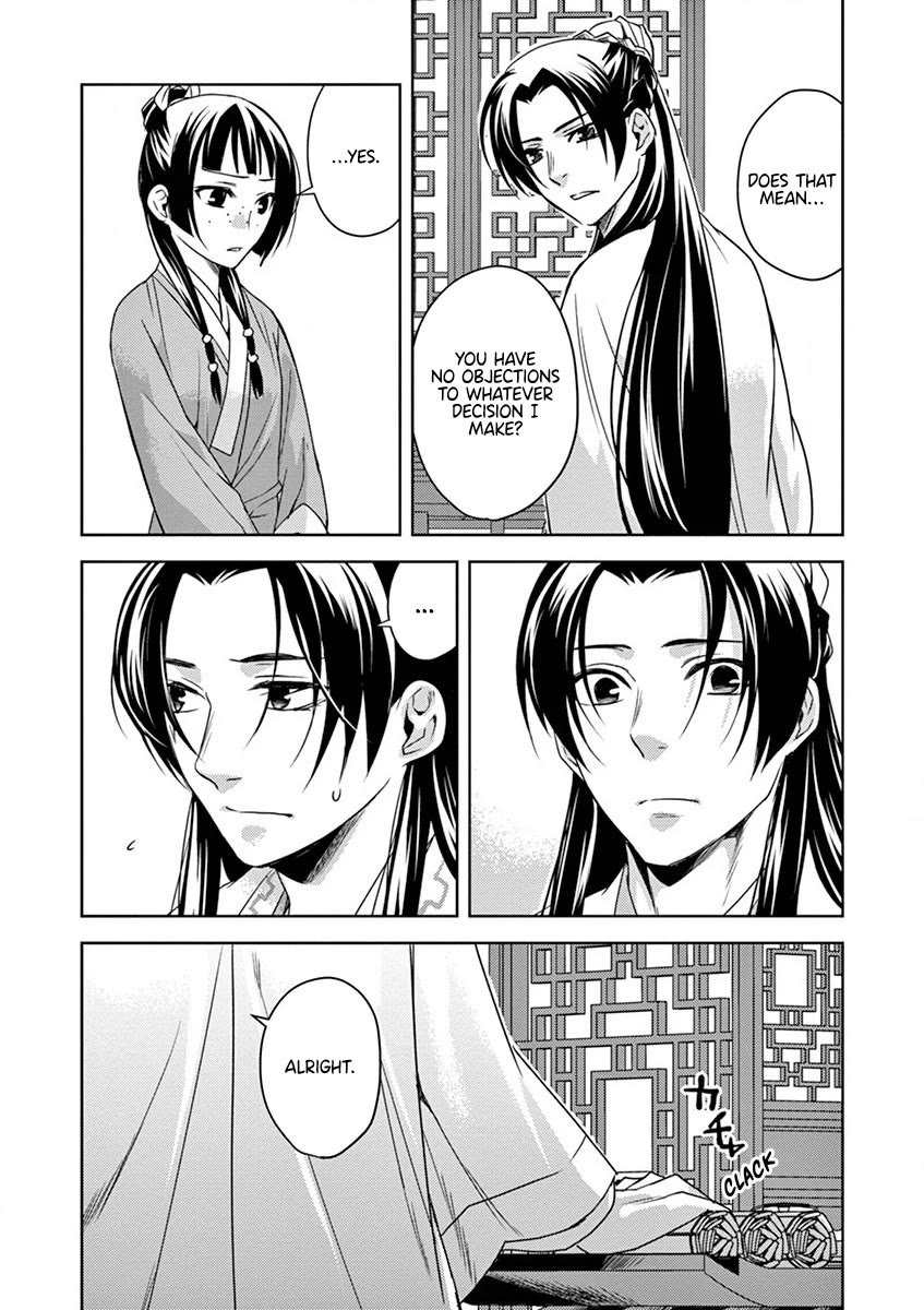 Kusuriya no Hitorigoto - Maomao no Koukyuu Nazotoki Techou Chapter 13 page 21 - Chapter 13: Dismissal