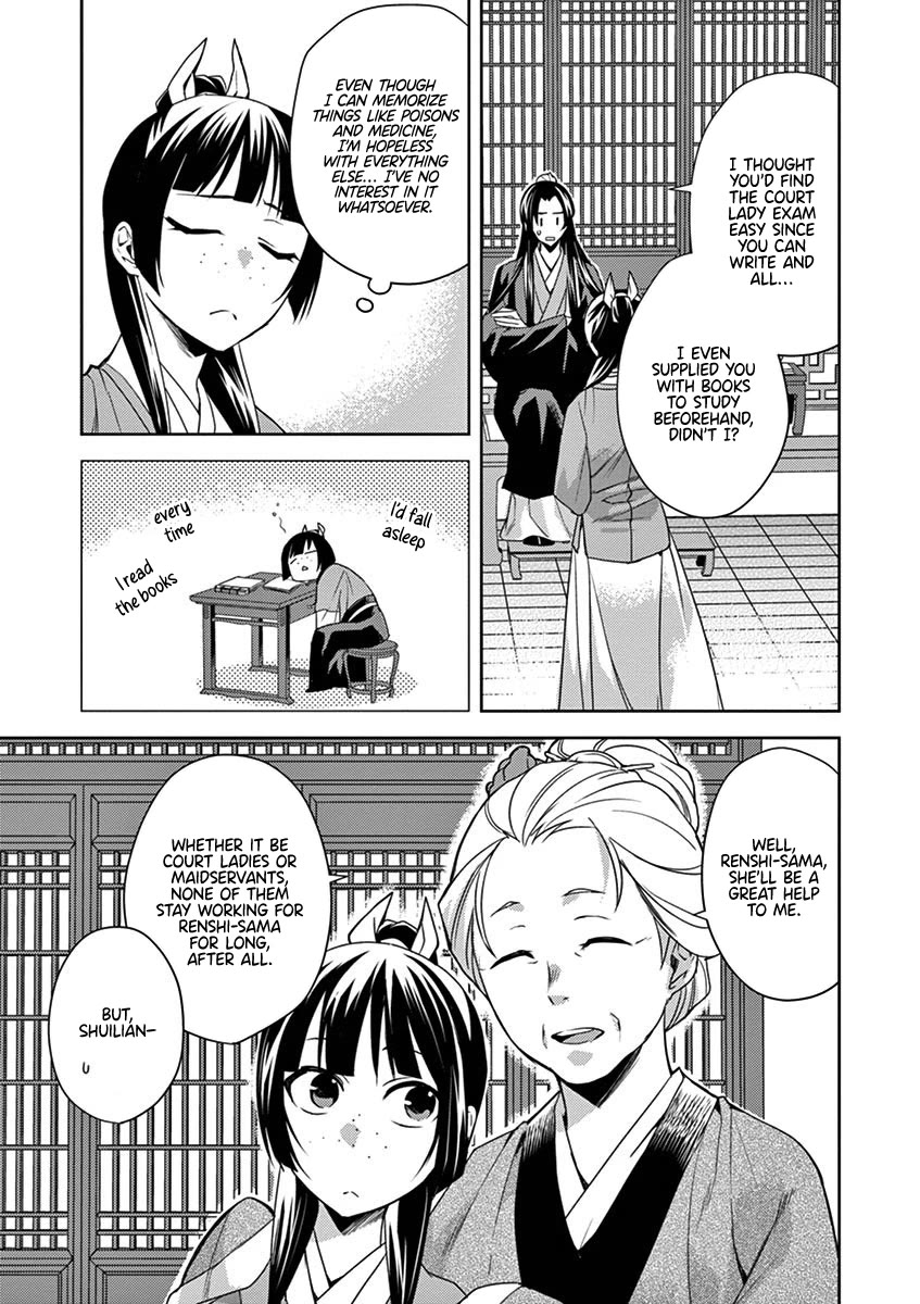 Kusuriya no Hitorigoto - Maomao no Koukyuu Nazotoki Techou Chapter 14 page 19 - Chapter 14: Working in the Imperial Court