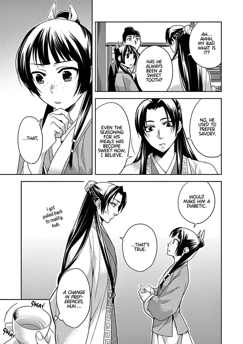 Kusuriya no Hitorigoto - Maomao no Koukyuu Nazotoki Techou Chapter 15 page 13 - Chapter 15: Poisoned Wine