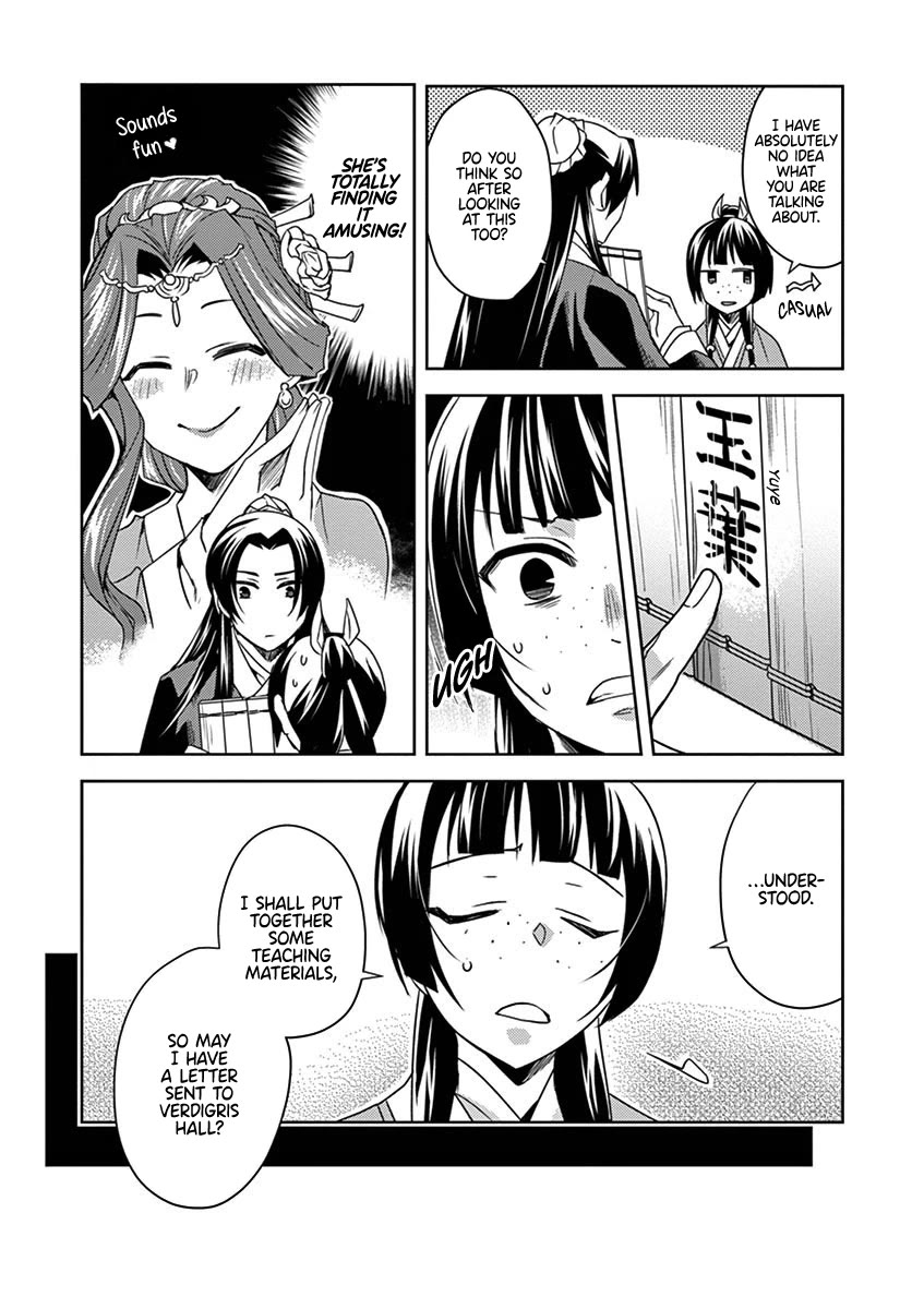Kusuriya no Hitorigoto - Maomao no Koukyuu Nazotoki Techou Chapter 17 page 6 - Chapter 17: A Class at the Inner Palace