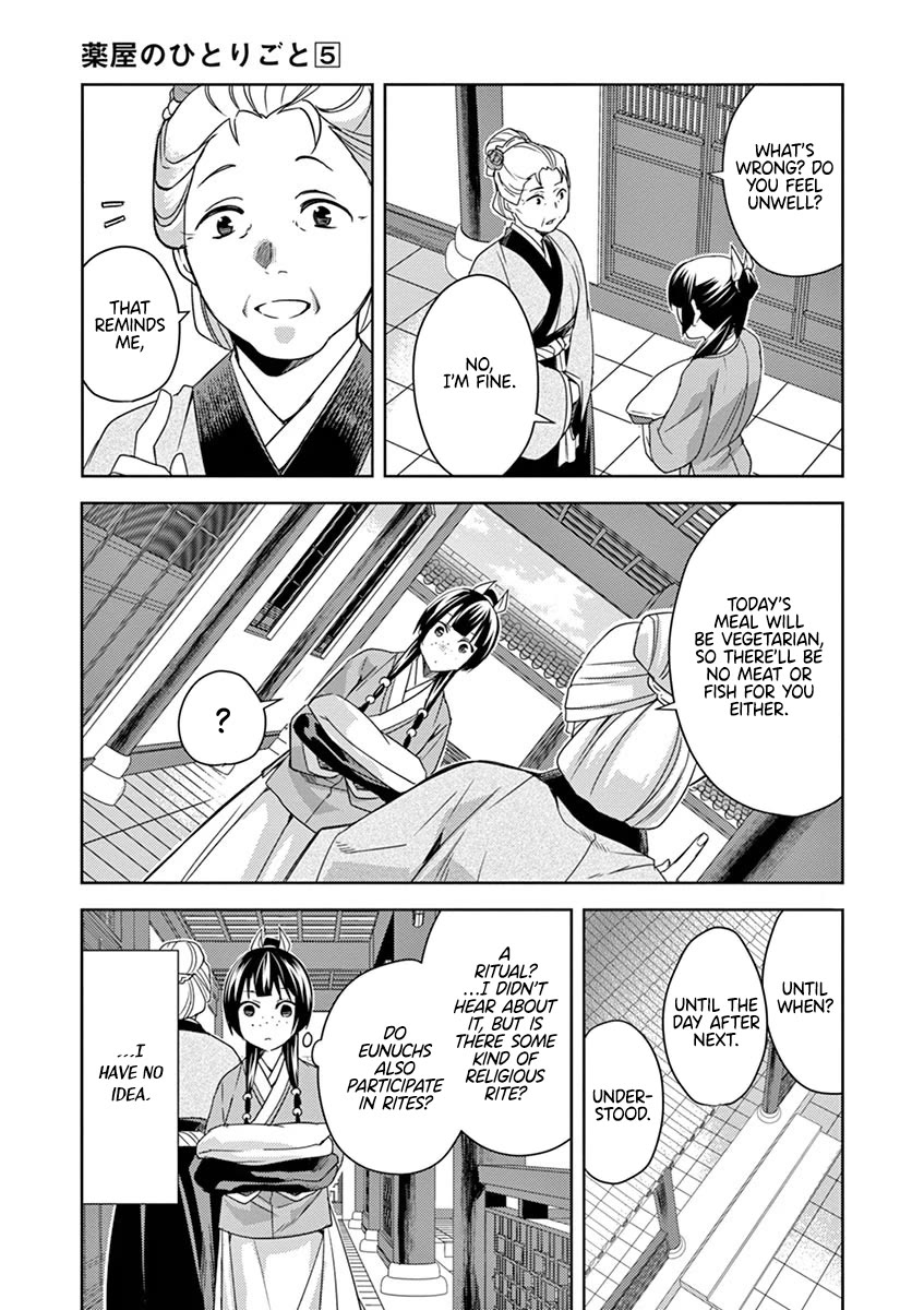 Kusuriya no Hitorigoto - Maomao no Koukyuu Nazotoki Techou Chapter 21 page 35 - Chapter 21: Luohan