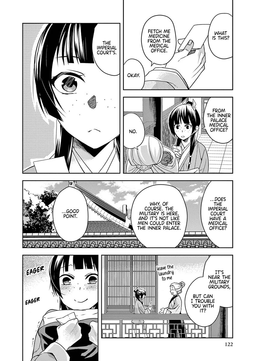 Kusuriya no Hitorigoto - Maomao no Koukyuu Nazotoki Techou Chapter 21 page 38 - Chapter 21: Luohan