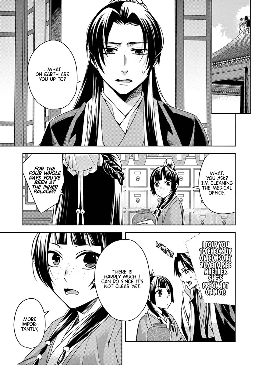 Kusuriya no Hitorigoto - Maomao no Koukyuu Nazotoki Techou Chapter 25 page 21 - Chapter 25: Once Again, the Inner Palace