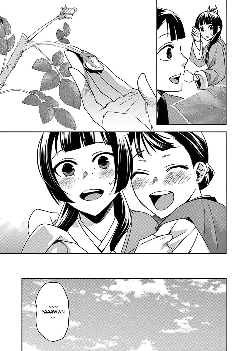 Kusuriya no Hitorigoto - Maomao no Koukyuu Nazotoki Techou Chapter 27 page 27 - Chapter 27: Blue Roses