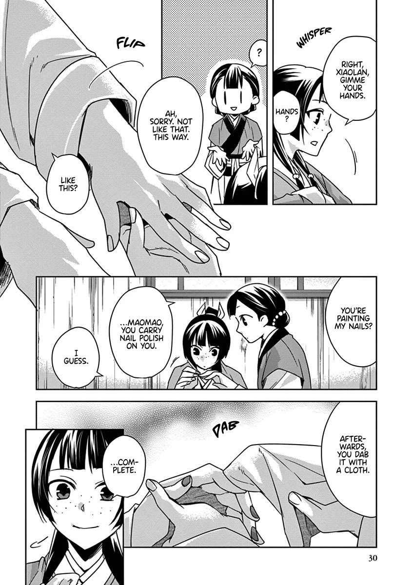 Kusuriya no Hitorigoto - Maomao no Koukyuu Nazotoki Techou Chapter 27 page 30 - Chapter 27: Blue Roses