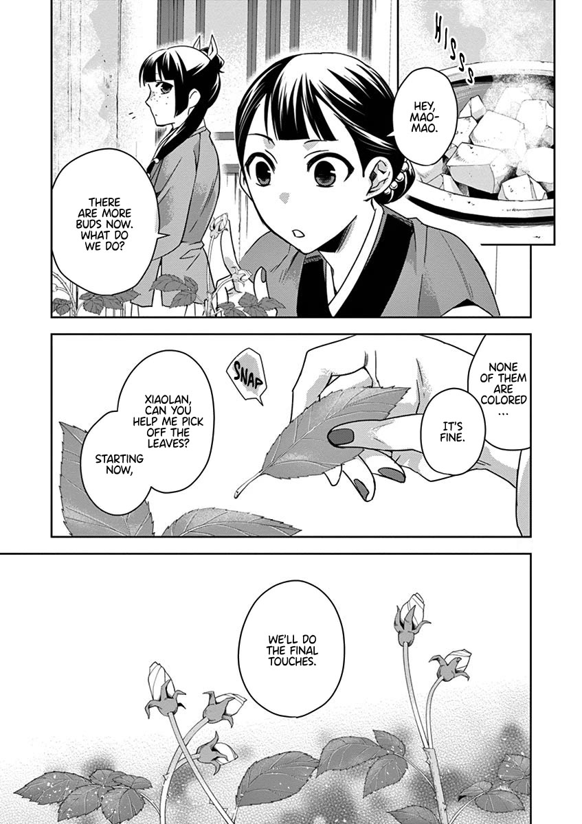 Kusuriya no Hitorigoto - Maomao no Koukyuu Nazotoki Techou Chapter 27 page 33 - Chapter 27: Blue Roses