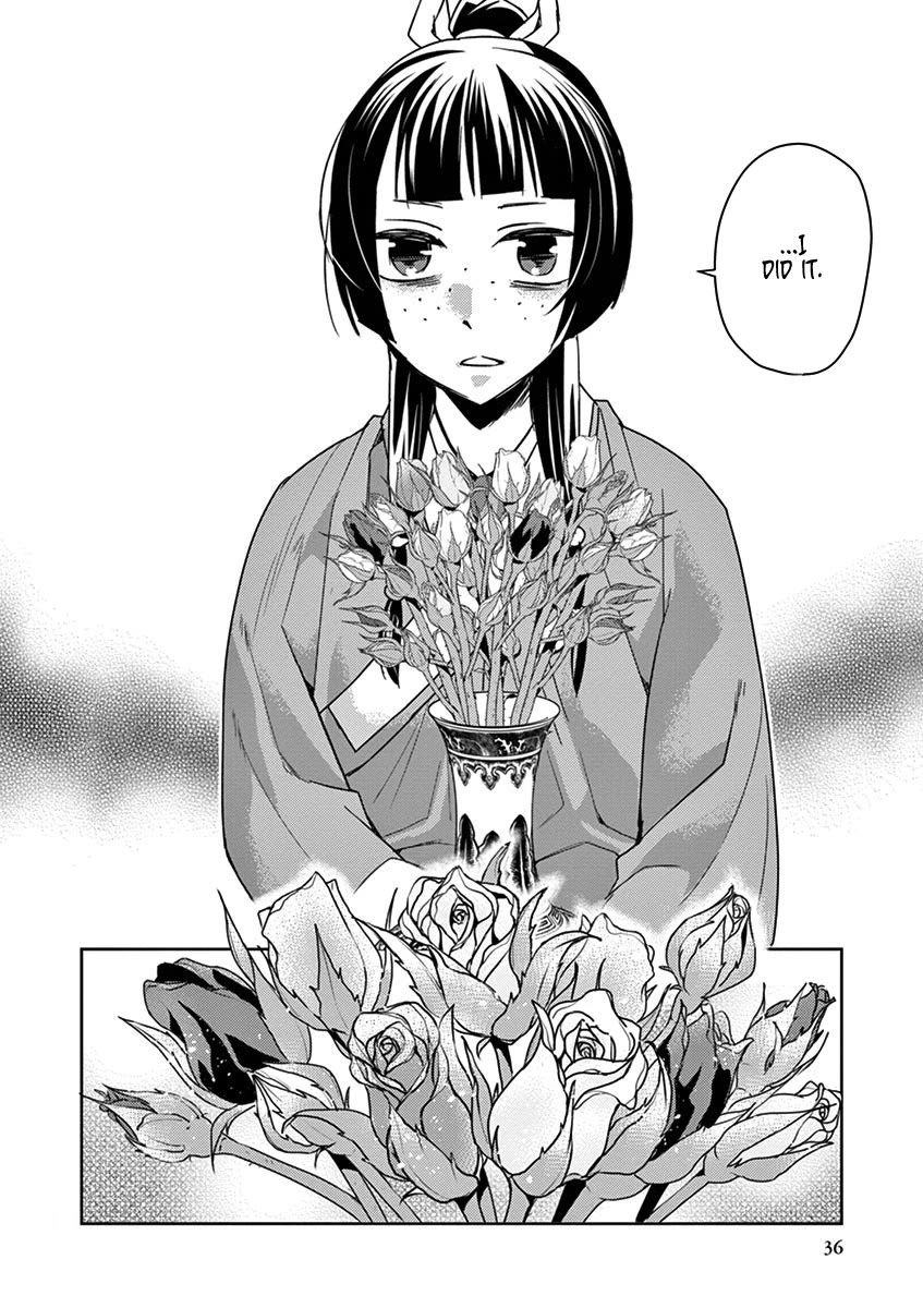 Kusuriya no Hitorigoto - Maomao no Koukyuu Nazotoki Techou Chapter 27 page 36 - Chapter 27: Blue Roses