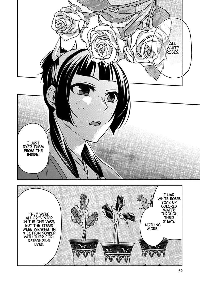 Kusuriya no Hitorigoto - Maomao no Koukyuu Nazotoki Techou Chapter 27 page 52 - Chapter 27: Blue Roses