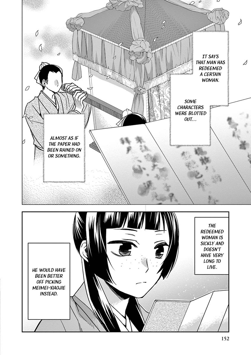 Kusuriya no Hitorigoto - Maomao no Koukyuu Nazotoki Techou Chapter 29 page 52 - Chapter 29: Balsam and Wood Sorrel
