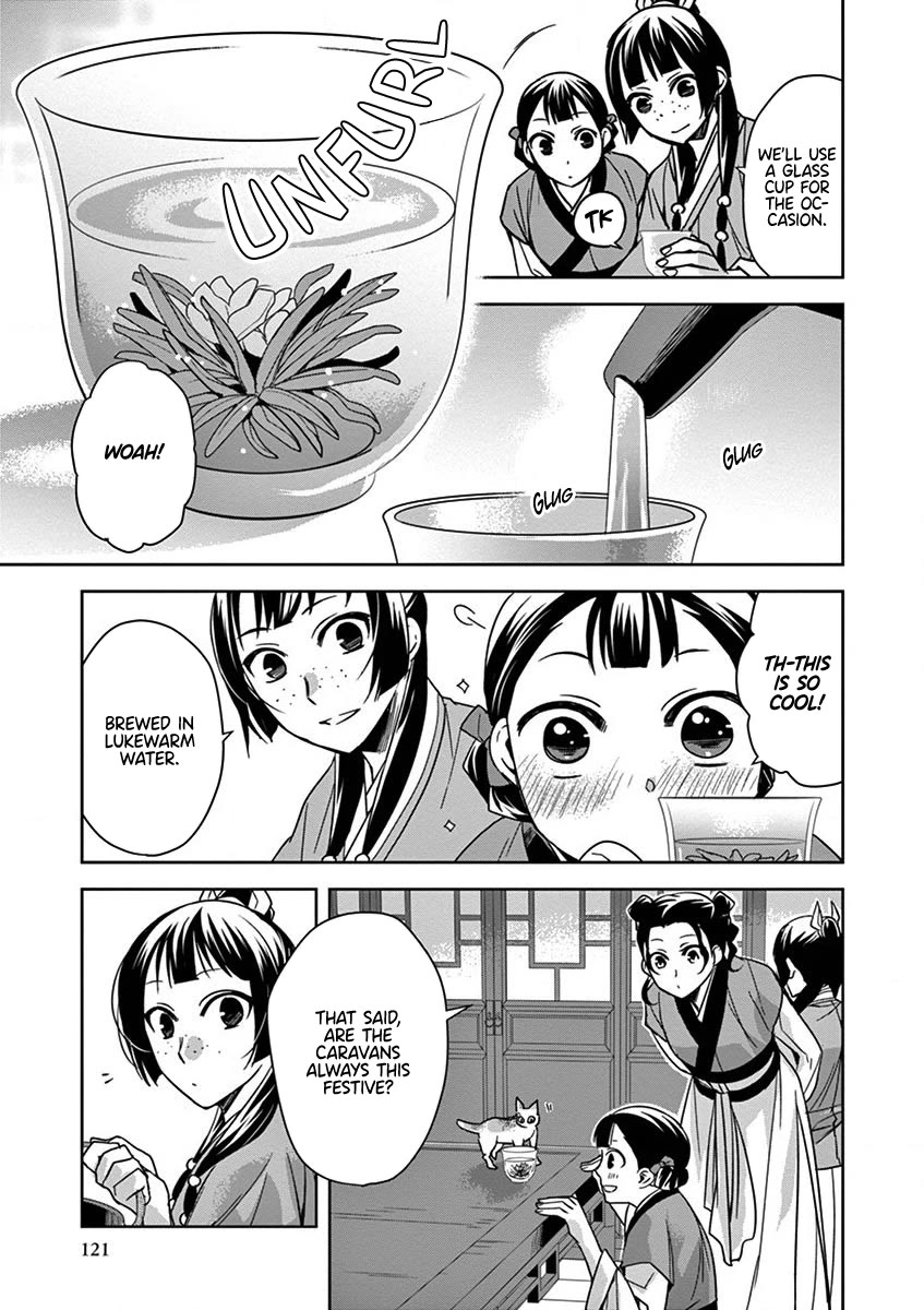 Kusuriya no Hitorigoto - Maomao no Koukyuu Nazotoki Techou Chapter 32 page 36 - Chapter 32: The Caravans