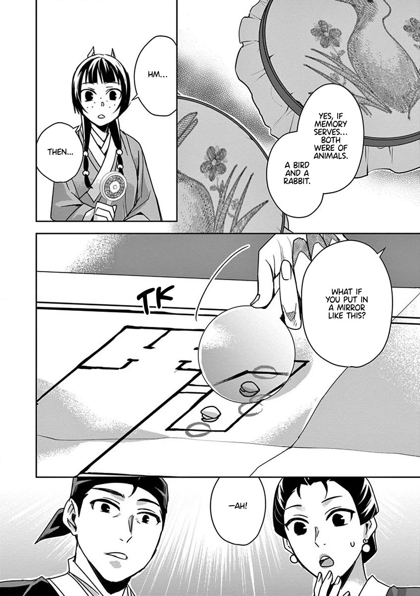 Kusuriya no Hitorigoto - Maomao no Koukyuu Nazotoki Techou Chapter 36 page 24 - Chapter 36: Mirrors