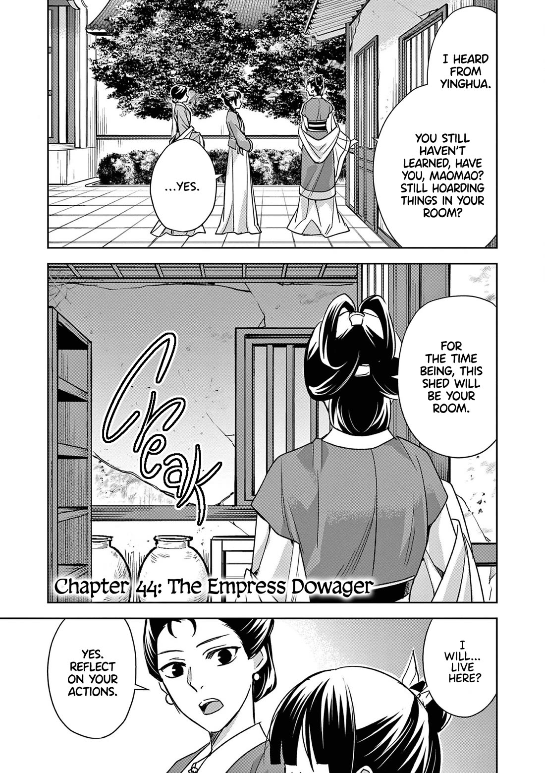 Kusuriya no Hitorigoto - Maomao no Koukyuu Nazotoki Techou Chapter 44 page 1 - Chapter 44: The Empress Dowager